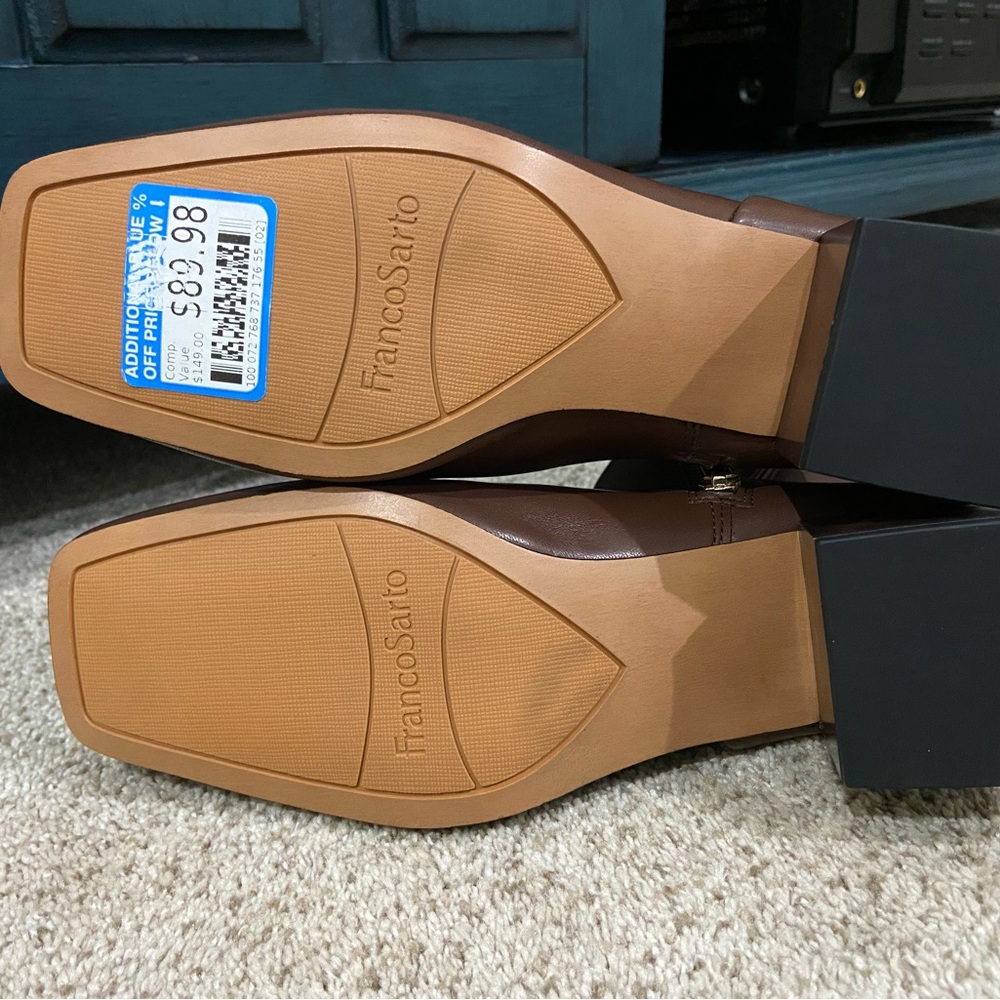 Franco Sarto Chocolate Ankle Booties - Picture 6 of 6